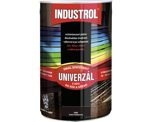 Univerzální barva Industrol S2013 Email syntetický na kov a dřevo 2880 hnědá kaštanová 4 l Univerzální barva Industrol S2013 Email syntetický na kov a dřevo 2880 hnědá kaštanová 4 l