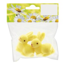 Balení dvou žlutých dekoračních zajíčků