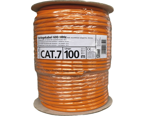 Datový kabel CAT.7 S/FTP 100m oranžový