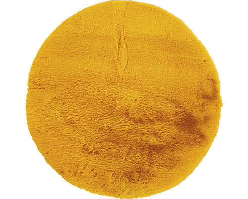 Koberec Romance kruhový hořčicová žlutá 160 cm