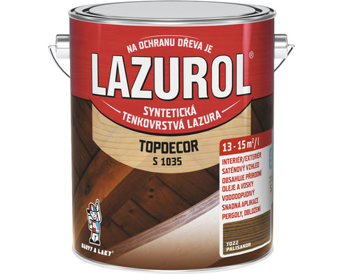 Lazura na dřevo Lazurol Topdecor S1035 T22 palisandr 2,5 l