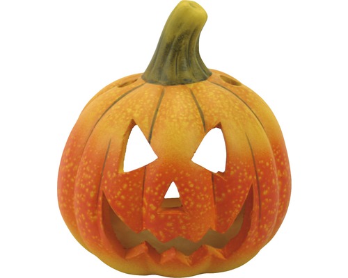 Keramická halloweenská dýně s obličejem