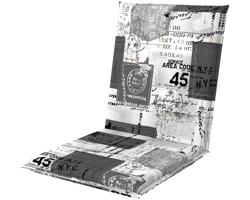 Polstr na židli a křeslo se střední opěrkou 110 x 48 x 6 cm Doppler LIVING 2115 Podsedák na židli s motivem New Yorku