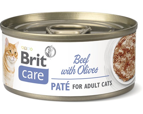 Paté pro kočky Brit Care Beef Paté with Olives 70 g-0