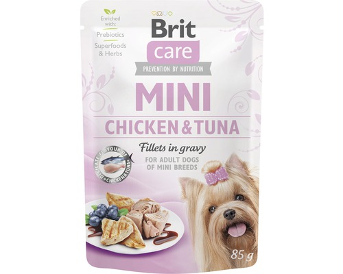 Kapsička pro psy Brit Care Mini Chicken & Tuna filety ve šťávě 85 g