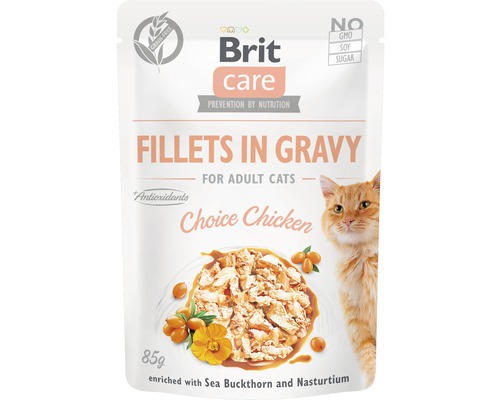 Kapsička pro kočky Brit Care Cat Choice Chicken 85 g Brit Care krmivo pro kočky Filety ve šťávě kuře 85g