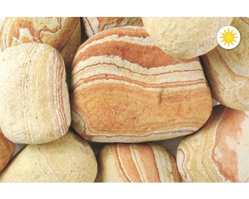 Dekorativní kameny s pruhovanou strukturou