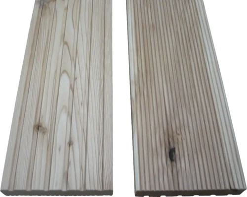 Dřevěné terasové prkno modřín 26 x 120 x 3000 mm Dvě dřevěné terasové desky ze dřeva