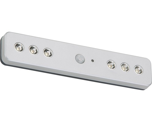 LED osvětlení kuchyňské linky Briloner LERO 6xLED 0,48W 5lm 6000K 210mm se senzorem stříbrné