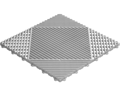 Plastová podlahová dlaždice s mřížkovou strukturou