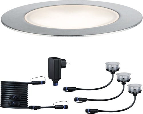 LED venkovní vestavné osvětlení Paulmann 93692 Plug and Shine Floor 3x1W 3000K základní set