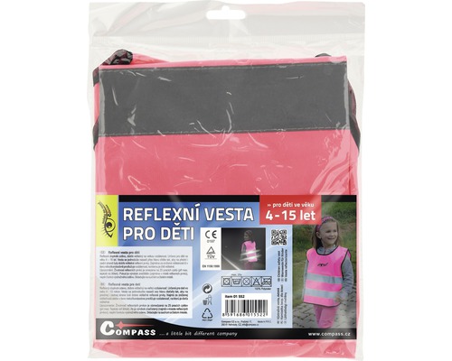Dětská výstražná vesta v balení pro děti ve věku 4 až 15 let