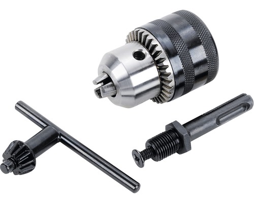 Upínací sklíčidlo 1,5-13 mm 1/2" vnitřní závit + adaptér + klíč, sada 3 ks, SDS-plus Wolfcraft