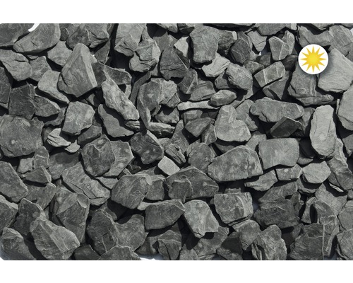 Okrasné kameny břidlicové 20–40 mm grafitově černé balení 20 kg