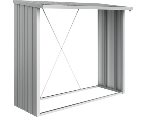 Kovový regál na palivové dřevo