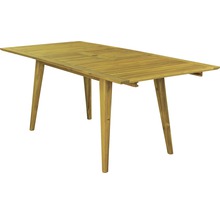 Rozkládací zahradní stůl ze dřeva se čtyřmi nohami