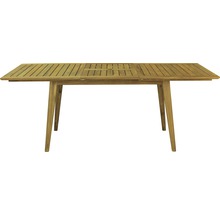 Rozkládací zahradní stůl z dřeva s lamelovým vzorem