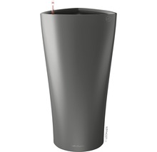 Vysoký šedý květináč pro vnitřní i venkovní použití