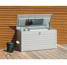 Box na polstry Biohort 130, 134 x 62 x 71 cm stříbrný metalický