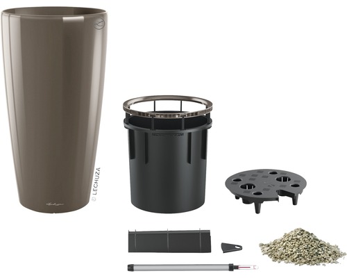 Květináč Lechuza Classico 43 se zavlažovacím systémem a příslušenstvím