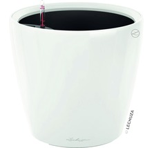 Bílý květináč s ukazatelem hladiny vody pro vnitřní použití