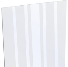 Průhledný plastový deskový materiál s pruhovaným vzorem