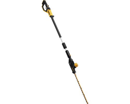 Akumulátorové nůžky na živý plot DeWalt s teleskopickou tyčí pro prořezávání stromů