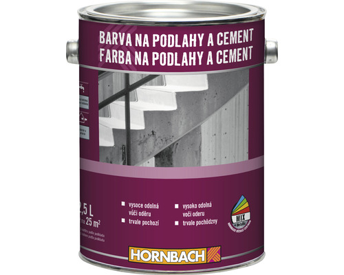 Barva na podlahy a cement HORNBACH 2,5 l RAL 7001 stříbrno-šedá-0