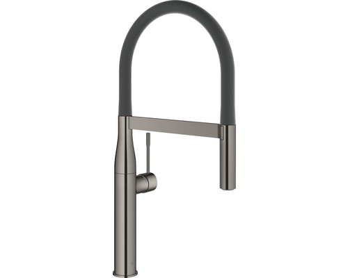 Dřezová baterie s flexibilním ramenem GROHE Essence hard graphite 30294A00 Kuchyňská baterie s flexibilním výtokem