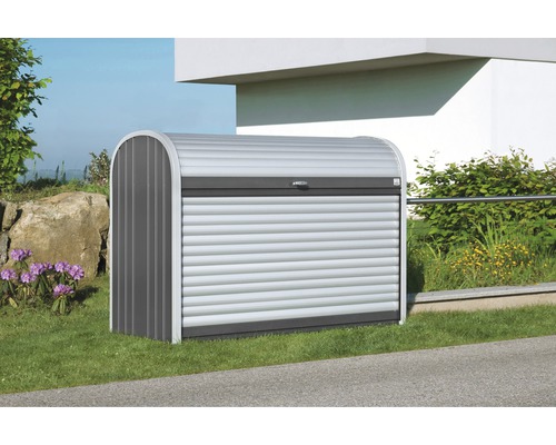 Přístřešek na popelnice Biohort StoreMax 190 plechový 190 x 97 x 136 cm tmavě šedý metalický
