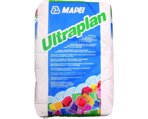 Balení samonivelační stěrky Mapei Ultraplan pro tloušťky vrstev 1 až 10 milimetrů