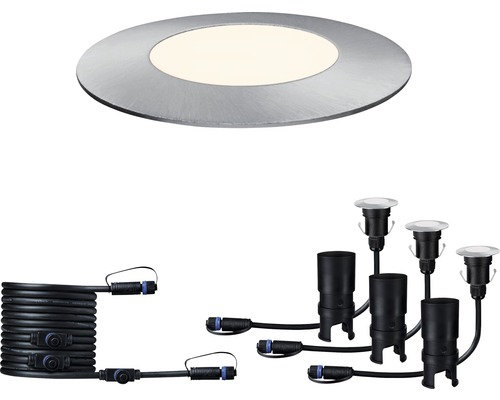 LED venkovní vestavné osvětlení Paulmann 93949 Plug & Shine Mini IP65 3x2,5W 3x95lm 3000K nerezová ocel-0