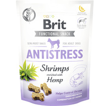 Brit Antistress psí pamlsek s krevetami a konopím
