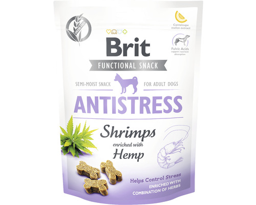Pamlsky pro psy Brit Care Dog Functional Snack Antistress Shrimps 150 g