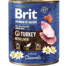 Konzerva pro psy Brit Premium by Nature Turkey with Liver 800 g