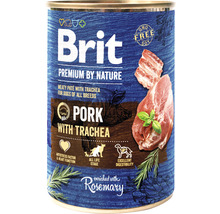Konzerva pro psy Brit Premium by Nature Pork with Trachea 400 g-thumb-0