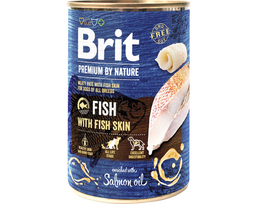 Konzerva pro psy Brit Premium by Nature Fish with Fish Skin 400 g-0