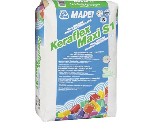 Flexibilní lepidlo na obklady a dlažbu MAPEI Keraflex Maxi C2TE S1 mrazuvzdorné 25 kg šedé