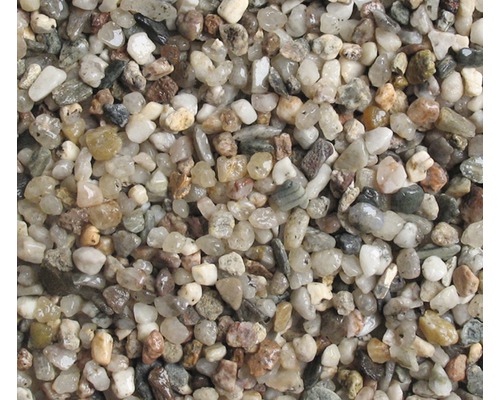 Akvarijní písek přírodní štěrk střednězrnný 3-5 mm 5 kg béžový Detailní záběr okrasného štěrku