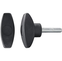 Dva kloboukové šrouby se závitem