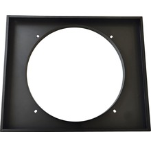 Čtvercový kryt ventilátoru s kulatým otvorem uprostřed