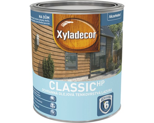 Lazura na dřevo Xyladecor Classic ořech 0,75 l BIOCID Plechovka lazury na dřevo Xyladecor Classic HP