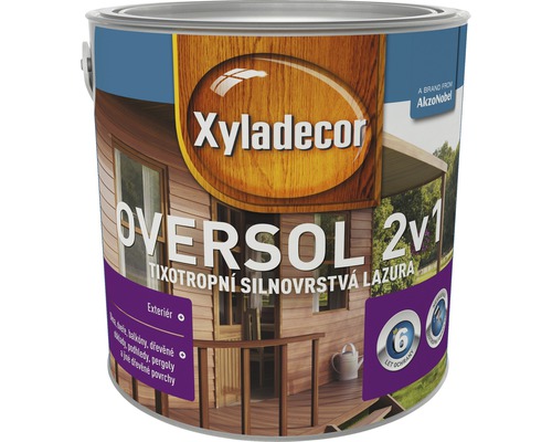 Lazura na dřevo Xyladecor Oversol přírodní dřevo 2,5 l