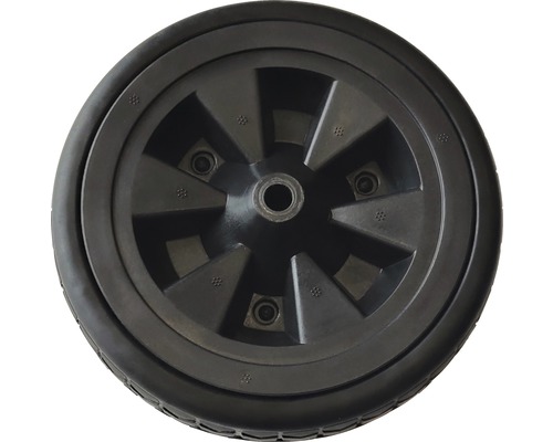 Černé plastové kolo pro kolečko nebo zahradní nářadí