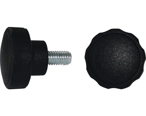 Hvězdicová rukojeť šroub Ø 32,5 mm M6x14 černý, 20 kusů Hvězdicová rukojeť šroub Ø 32,5 mm M6x14 černý, 20 kusů