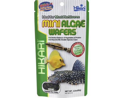 Krmivo pro ryby HIKARI Tropical Mini Algae Wafers 85 g Krmivo pro ryby Hikari Mini Algae Wafers, balení 85 g