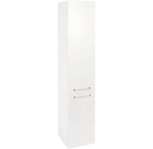 Vysoká skříňka Somero lesklá bílá výška 150 cm šířka 30 cm s možností montáže vlevo/vpravo-thumb-0