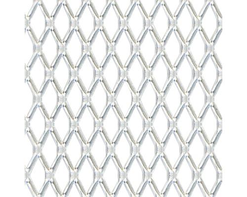 Alu plechová mřížovina, stříbrná 250x500x1,2 mm Tahokovová mřížka z hliníku