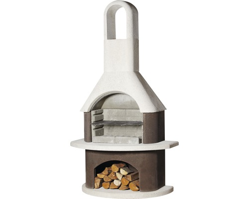 Zdëný grilovací krb s poleny