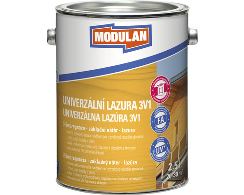 Lazura na dřevo Modulan 3v1 2,5 l ořech